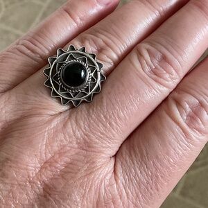 NWOT Sterling Silver 925 Black Onyx Ring Size US 7.5